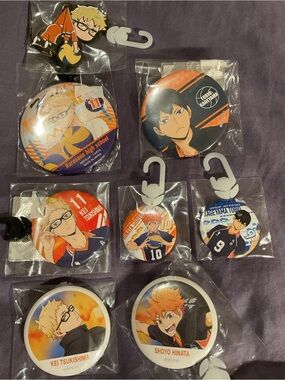 Haikyuu!!! Shoyo Hinata · Tobio Kageyama · Kei Tsukishima Badge Pin Charm